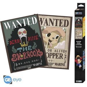 Plakát One Piece - Wanted Chopper & Brook, 2 ks (52x38) - GBYDCO341