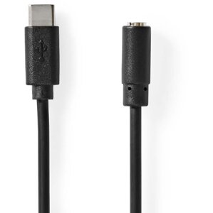 Nedis adaptér USB-C - jack, 1m, černá - CCGL65960BK10