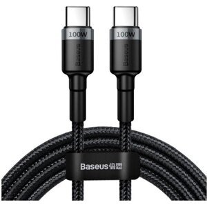 Baseus datový kabel Cafule USB-C, PD 2.0, 100W, 2m, černá - CATKLF-ALG1