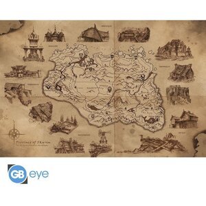 Plakát Skyrim - Illustrated Map (91.5x61) - GBYDCO520