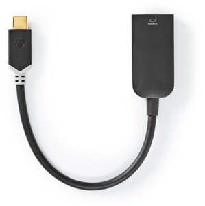 Nedis adaptér USB-C - HDMI (M/F), 4K@60Hz, 20cm, černá - CCBW64652AT02