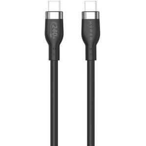 Hyper® nabíjecí kabel Silicone USB-C, 240W, 2m, černá - HY-HJ4002BKGL
