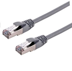 C-TECH kabel patchcord Cat6a, S/FTP, 5m, šedá - CB-PP6A-5