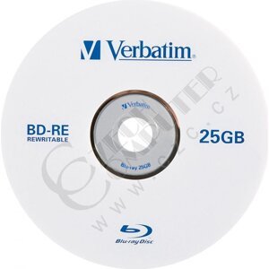 Verbatim Blu-Ray BD-RE, 2x, 25GB, 5pack, Jewel - 43615