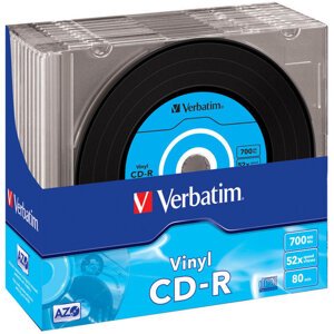 Verbatim CDR DL Plus Vinyl 48x 80 minut slim 10 - 43426