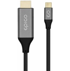 EPICO kabel USB-C - HDMI, M/M, 4K, 1.8m, tmavě šedá - 9915101900026