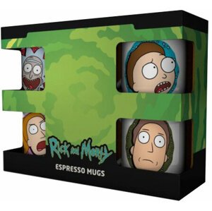 Hrnek Rick and Morty - Espresso Sada - 4 ks - 05028486425020