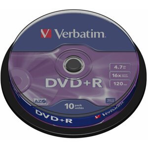 Verbatim DVD+R General 16x 4,7GB spindl 10ks - 43498