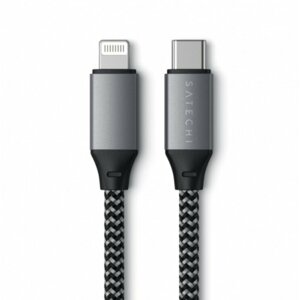 Satechi USB-C to Lightning Short Cable 25cm, šedá - ST-TCL10M