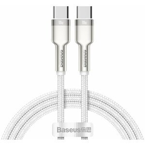 BASEUS kabel Cafule Series, USB-C, M/M, nabíjecí, datový, 100W, 1m, bílá - CATJK-C02