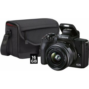 Canon EOS M50 Mark II, černá + EF-M 15-45mm IS STM + SB130 + karta 16GB - 4728C056