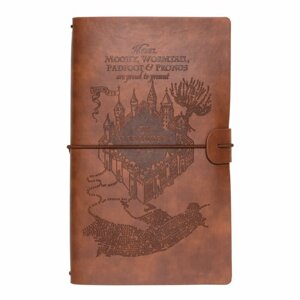 Zápisník Harry Potter - The Marauders Map, pevná vazba, koženkový obal, A5 - CTBV001