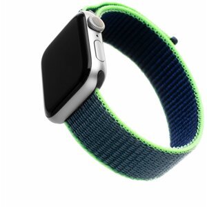FIXED nylonový řemínek pro Apple Watch, 38/40mm, neonově modrá - FIXNST-436-NEBL