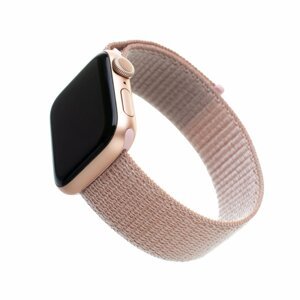 FIXED nylonový řemínek pro Apple Watch, 38/40mm, růžově zlatá - FIXNST-436-ROGD