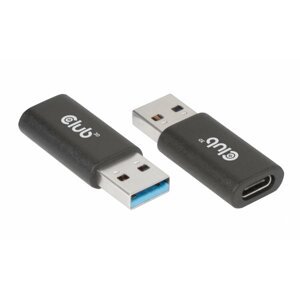 Club3D adaptér USB-A 3.2 Gen1 na USB-C 3.2 Gen1 (M/F), černá - CAC-1525