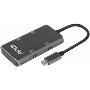 Club3D USB Data Hub USB-C Gen2 na 2x USB-A + 2x USB-C, aktivní, černá - CSV-1542