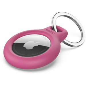 Belkin bezpečné pouzdro na Apple AirTag s kroužkem, růžová - F8W973btPNK