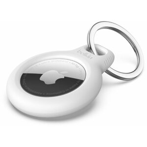 Belkin bezpečné pouzdro na Apple AirTag s kroužkem, bílá - F8W973btWHT