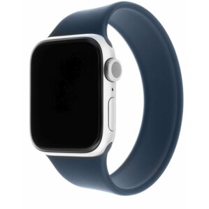 FIXED silikonový řemínek pro Apple Watch, 42/44mm, elastický, velikost L, modrá - FIXESST-434-L-BL