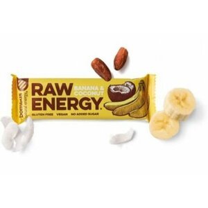 Bombus Raw energy, tyčinka, banán a kokos, 50g - 08594068261906