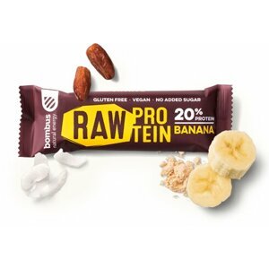 Bombus Raw protein, tyčinka, banán, 50g - 08594068261142