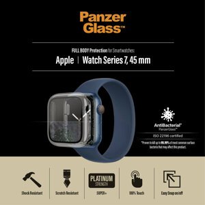 PanzerGlass ochranný kryt pro Apple Watch Series 7/8 45mm, antibakteriální, čirá - 3659