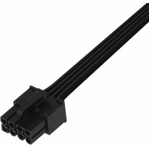 SilverStone SST-PP06BE-PC235 - 350mm 2x PCIE 8pin to PCIE 6+2pin sleeved PSU cable, černá - SST-PP06BE-PC235