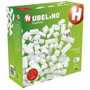 Kuličková dráha HUBELINO, bílé kostky, 120ks - 420619