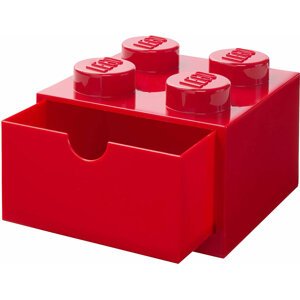 Stolní box LEGO, se zásuvkou, malý (4), červená - 40201730