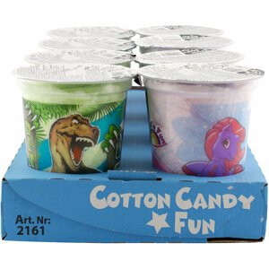 Cotton Candy Cup Pony&Dino Mix, cukrová vata, 8x20g - 2800011