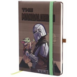 Zápisník Star Wars: The Mandalorian - Mando and the Child, bez linek, pevná vazba, A5 - 08445484004618