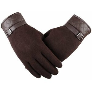 Lea rukavice Retro hnědé (L) pro dotykové displeje - learetrohnede