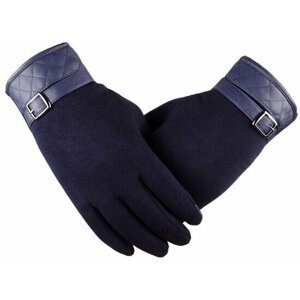 Lea rukavice Retro modré (L) pro dotykové displeje - learetromodre