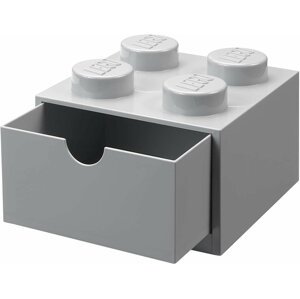 Stolní box LEGO, se zásuvkou, malý (4), šedá - 40201740