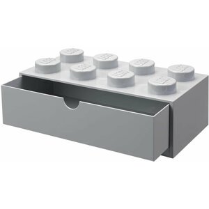 Stolní box LEGO, se zásuvkou, velký (8), šedá - 40211740