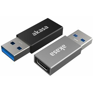Akasa adaptér USB3.1 Gen2 Type-C - USB-A (F/M), 2ks v balení - AK-CBUB61-KT02