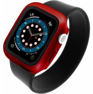 FIXED ochranné pouzdro Pure+ s temperovaným sklem pro Apple Watch 44mm, červená - FIXPUW+-434-RD