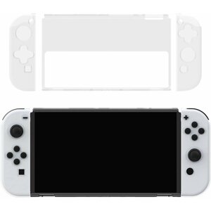 DOBE ochranný kryt pro Nintendo Switch Oled, crystal - switcholedpc+tpucover