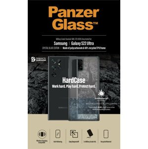 PanzerGlass ochranný kryt HardCase pro Samsung Galaxy S22 Ultra, Crystal Black edition, černá - 0373