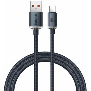 Baseus nabíjecí / datový kabel Crystal Shine Series USB-A - USB-C, 100W, 1.2m, černá - CAJY000401