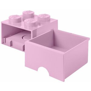 Úložný box LEGO, s šuplíkem, malý (4), světle růžová - 40051738