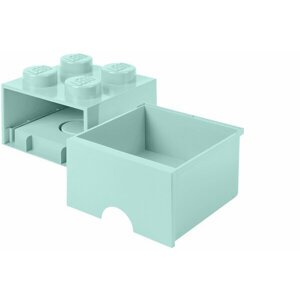 Úložný box LEGO, s šuplíkem, malý (4), aqua - 40051742