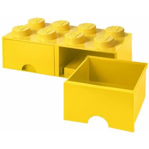 Úložný box LEGO, 2 šuplíky, velký (8), žlutá - 40061732