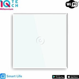 iQtech SmartLife chytrý vypínač 1x NoN, WiFI, Bílá - IQTJ019