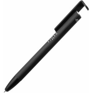 FIXED Pen - propiska 3v1 se stylusem a stojánkem, antibakteriální povrch, hliníkové tělo, černá - FIXPEN-BK