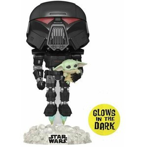 Figurka Funko POP! Star Wars: The Mandalorian - Dark Trooper with Grogu Glow in the Dark - 0889698582865