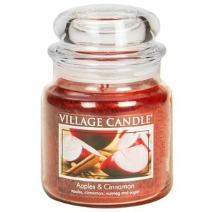 Svíčka vonná Village Candle, jablko a skořice, střední, 390 g - 4160026