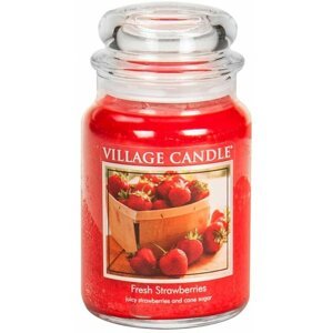 Svíčka vonná Village Candle, čerstvé jahody, velká, 600 g - 4260040