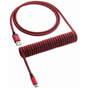 CableMod Classic Coiled Cable, USB-C/USB-A, 1,5m, Republic Red - CM-CKCA-CR-KR150KR-R