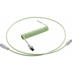 CableMod Pro Coiled Cable, USB-C/USB-A, 1,5m, Lime Sorbet - CM-PKCA-CWAW-LGW150LGW-R